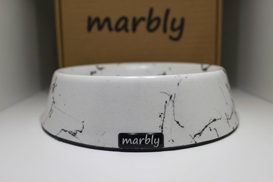 Marbly - White Black - 470 ml - MARMER - voerbakken en drinkbakken