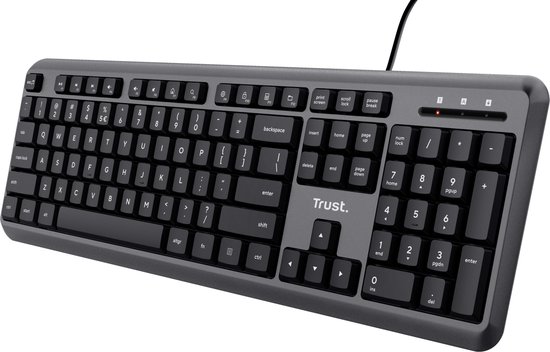 Trust Ody - Bedraad toetsenbord - Stille toetsen - Mac, Windows & ChromeOS - Zwart