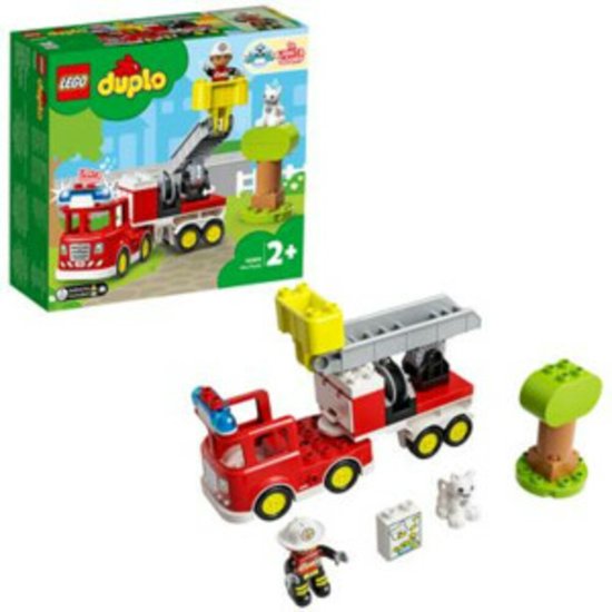 LEGO DUPLO Town Brandweerauto, Educatief Peuter Speelgoed met Dierenfiguur - 10969 - LEGO