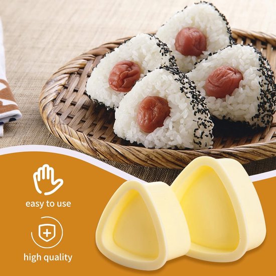 Set De Moules à Sushis & Onigiri - Accessoire Cuisine Japonais Avec Cuillère à Riz - Kit Débutant - 3