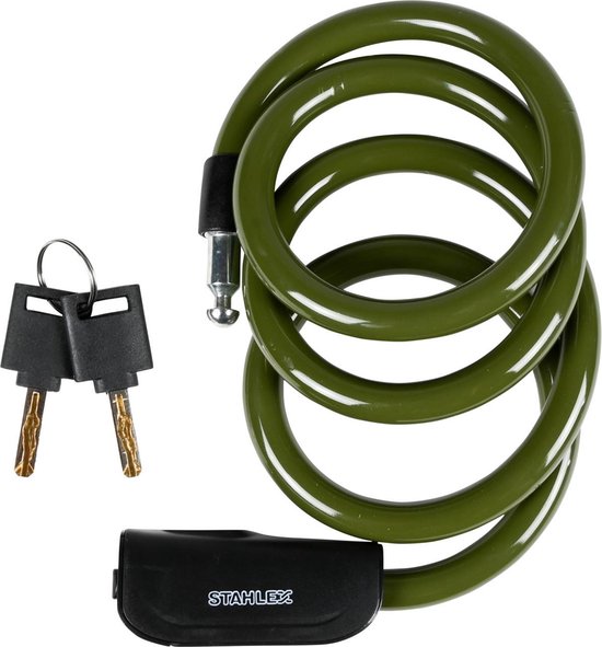 Stahlex Kabelslot - extra beveiligd - stootvast kunststof - Ø 12 x 1200 mm - inclusief 2 sleutels van Stahlex — afbeelding 3