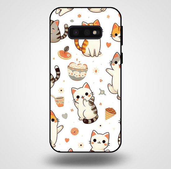 Smartphonica Telefoonhoesje voor Samsung Galaxy S10E met katten opdruk - TPU backcover case katten design geschikt voor Samsung Galaxy S10E