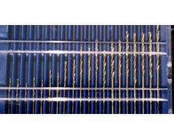 Set van 20 heel fijne boortjes met diamant coating (tussen 0,34mm en 0,99mm) - voor modelbouw, juwelen, hobby,...