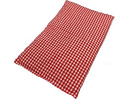 NTB Kersenpittenkussen - Rood/Wit ruitmotief - 400 gram - ca. 20x 30 cm.