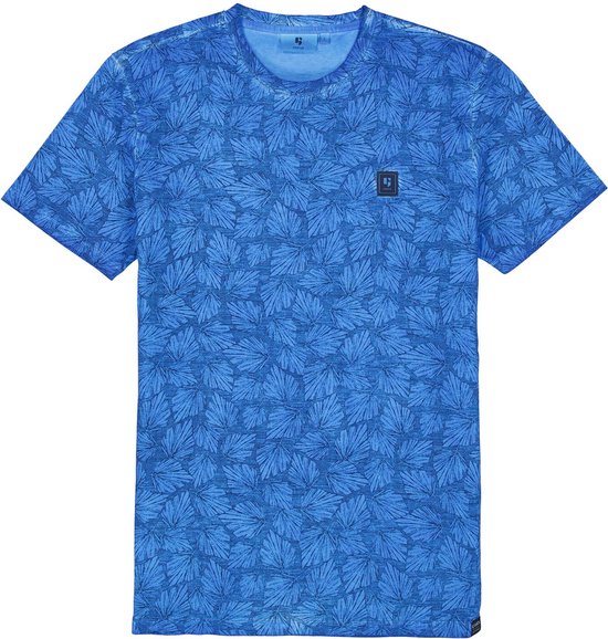 GARCIA Heren T-shirt Blauw - Maat XXL