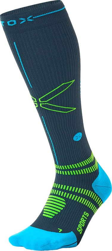 Chaussettes STOX Energy - Chaussettes de sport pour hommes - Chaussettes de compression Premium - Prévient les blessures et les douleurs musculaires - Récupération plus rapide - Jambes moins fatiguées - Comfort Extra - Pied et talon épaissis