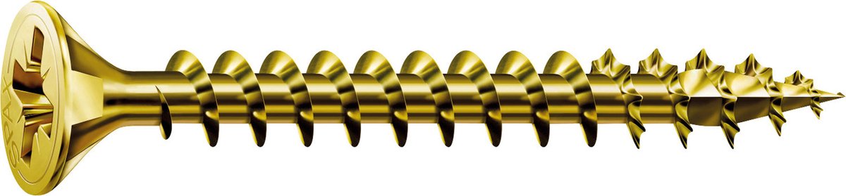 Universele schroef, 3 x 30 mm, 180 St, Voldraad, Verzonken kop, Kruiskop Z1, 4CUT, YELLOX - 8000000286780