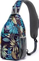 Borstzak, lichte sling bag voor heren, kleine schouderrugzak, waterdicht, crossbody pack, schoudertas voor wandelen, outdoor, reizen