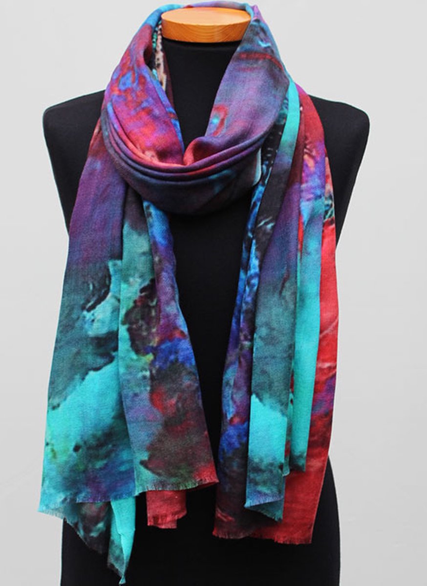 Cashmere sjaal Violet - Luxe sjaal - 75 x 200 cm
