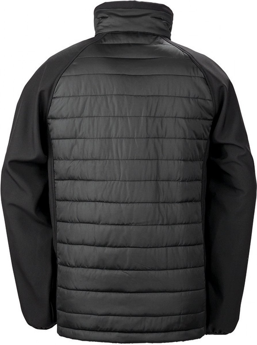Result Recycled Compass Padded Softshell RT237 - Black/Black - XS