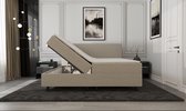 Mörgenn Boxspring SENTO - Boxspring met opbergruimte - Pocketvering - Luxe topper - Teddy Beige - 140x200 cm