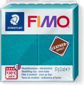 FIMO leather-effect ovenhardende boetseerklei standaard blokje 57 g - lagune