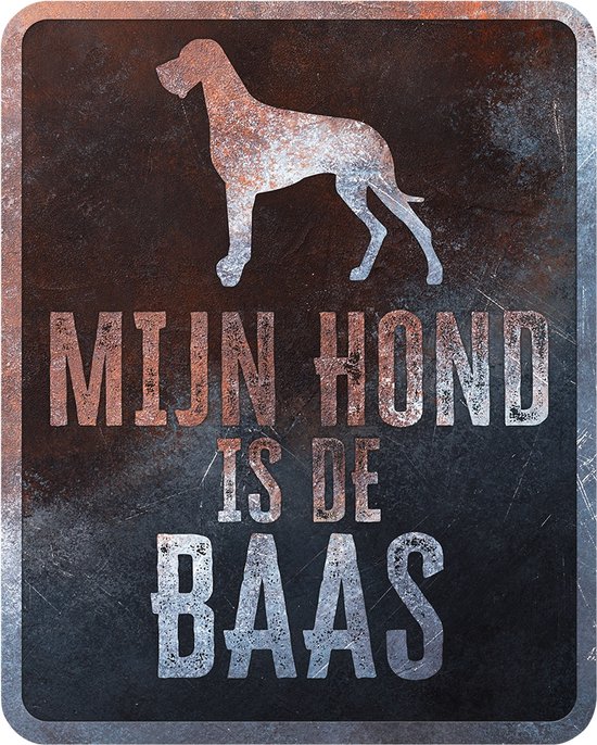 Panneau d'avertissement Danish dog Néerlandais 25x20x0,3cm Multicolore