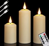 Bol.com Waxinelichtjes Led Oplaadbaar - Beige aanbieding