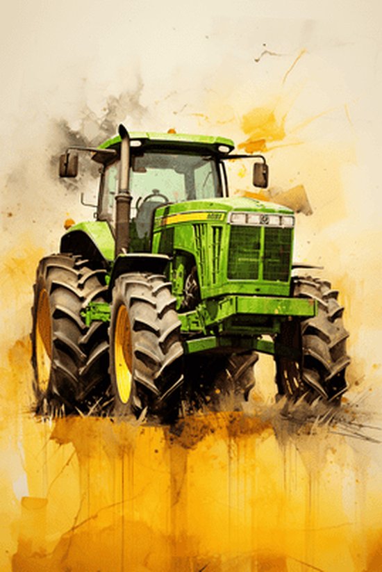 Traktor Poster | Trekker Poster | 61x91cm | Wanddecoratie | Muurposter | RTB | Geschikt om in te lijsten