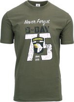 Fostex Garments - T-shirt D-Day 75 years (kleur: Groen / maat: XL)