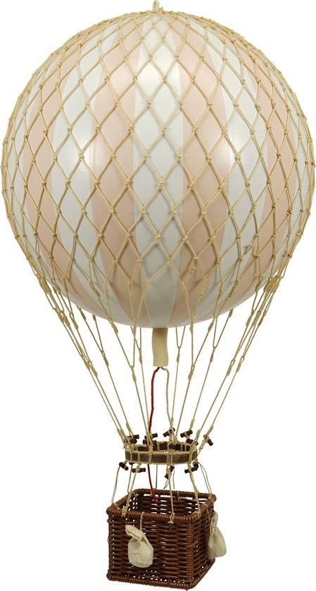Authentic Models - Luchtballon Royal Aero - Luchtballon decoratie - Kinderkamer decoratie - Licht Roze - Ø 32cm