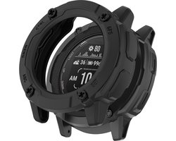Strap-it TPU bescherm hoesje - geschikt voor Garmin Instinct 2x (50mm) - zwarte schokabsorberende case voor de grotere Instinct 2x
