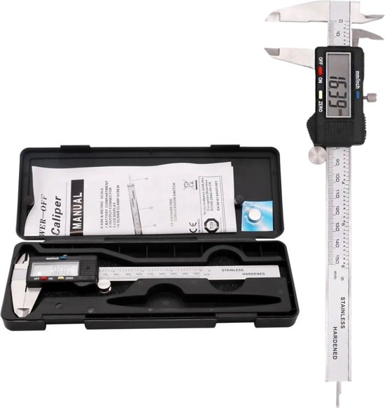 Yctze Digitale Elektronische Schuifmaat 12 Inch 300 MM, 0-300 MM
