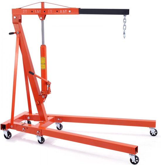 VEVOR Motorlift, 500 Kg ATV Schaarlift, Krik Met Dolly En Handslinger Middentakel Crankstandaard Breed Dek Gereedschapsbak Voor Straatfietsen Cruiserfietsen Toermotoren 660637534