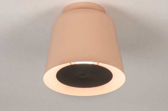 Lumidora Plafondlamp 73808 - Plafonniere - ALLENBY - E27 - Zwart - Roze - Metaal - ⌀ 22 cm