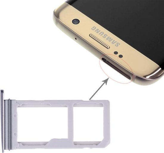 slijm vonnis gokken Let op type!! 2 SIM Card Tray / Micro SD Card Tray for Galaxy S7 Edge(Blue)  | bol.com