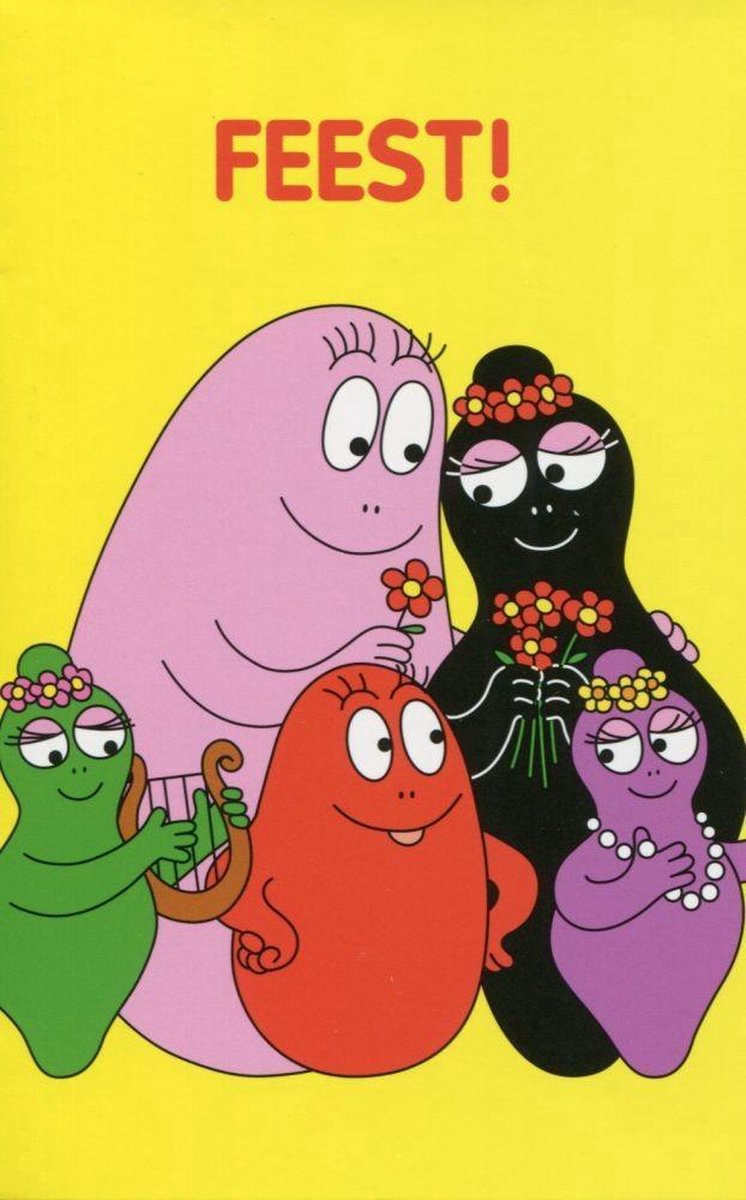 Barbapapa dubbele uitnodigingskaarten - 12 stuks