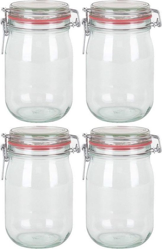200ml Inmaakpot incl. rode rubberen ring