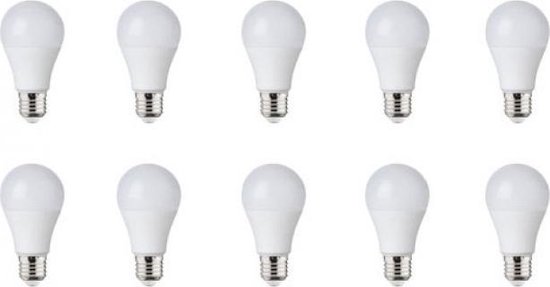 LED Lamp 10 Pack - E27 Fitting - 10W - Helder/Koud Wit 6400K | bol.com