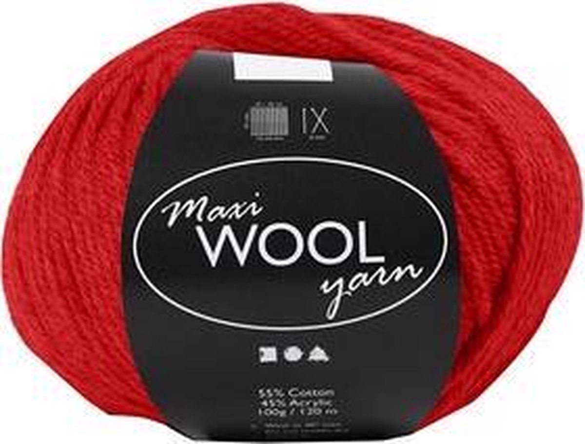 Creativ Company wolgaren rood 125m breien 100gr bol.