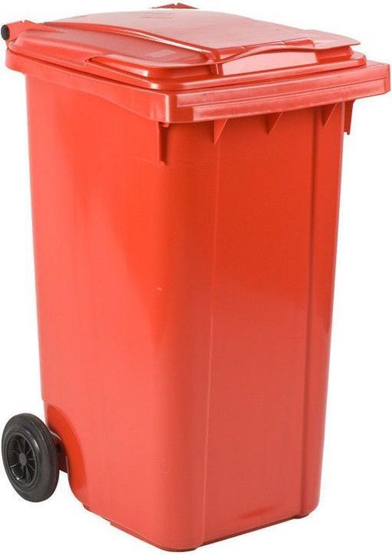 Container 240 liter rood - 2 wielen - ESE
