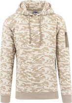 Heren Sweat Camo Bomber Hoody beige