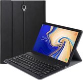Hoes Geschikt voor Samsung Galaxy Tab A 10.5 2018 Hoes Toetsenbord Hoesje Keyboard Case Cover - Hoesje Geschikt voor Samsung Tab A 10.5 (2018) Hoes Toetsenbord Case - Zwart