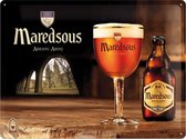 Maredsous Abdijbier Belgisch Bier Metalen Bord 30 x 40 cm
