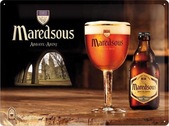 Maredsous Abbey Beer Belgian Bières Plaque en métal 30 x 40 cm