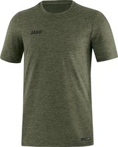 Jako Premium Basics T-Shirt Heren - Kaki Gemeleerd | Maat: L