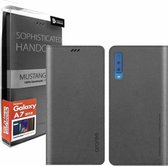 Geschikt voor Samsung Galaxy A7 (2018) Araree Mustang Diary Portemonnee Hoesje - Grijs