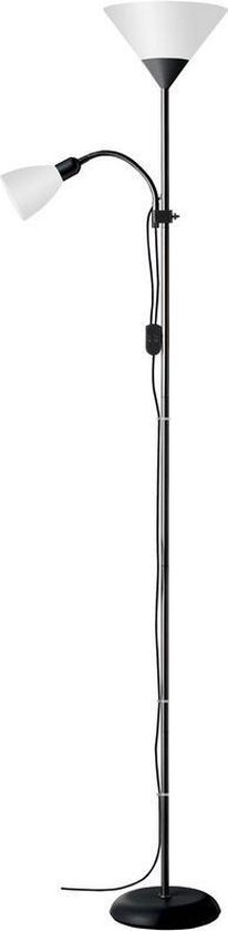 Brilliant SPARI 4 Staande lamp - E27 - Zwart-Wit - 180cm hoog