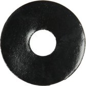 Zelfkl. rozet (17 mm) zwart hoogglans (10 st.)