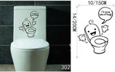 3D Sticker Decoratie WC VINYL Decals Voetstuk Pan Cover Sticker Toilet Kruk Commode Muursticker Interieur Badkamer Decor - 302 / Large