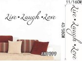 3D Sticker Decoratie Live Laugh Love Quotes Muurstickers Zooyoo1002 Home Decoraties Adesivo De Paredes Verwijderbare Diy Muurstickers Citaat Zeggen Woorden - AW9399 / Small