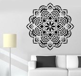 3D Sticker Decoratie Mandala Om Yoga Flower Sign Wall Sticker Home Decor Wall Art Vinyl Wall Decals Decoration Mural - Burgundy