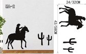 3D Sticker Decoratie Springend paard Muurtattoo-Paard Sticker-Stijlvol Vinyl Muurtattoo Art Kinderen, Meisjes Kamer Muursticker Interieur - MA2 / S
