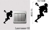 3D Sticker Decoratie Lacrosse Muurtattoo Jeugd LAX Jongenskamer Stickers Lacrosse Team Decal Sticker voor Kinderen Kamers Jongens Slaapkamer - Lacrosse15 / Small