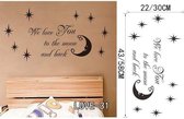 3D Sticker Decoratie Liefde Slaapkamer Muurstickers Decor Infinity Symbool Woord Liefde Familie Liefde Nooit citaat Vinyl Art Muursticker Decals Decoratie - LOVE31 / Large