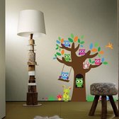 3D Sticker Decoratie Cartoon Bos Boomtak Dier Uil Muurstickers voor kinderen Kamers Jongens Meisjes Kinderen Slaapkamer Woondecoratie