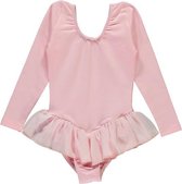 Danceries Justaucorps Sarasson Double jupe manches longues Elasthan rose - Taille 122-128