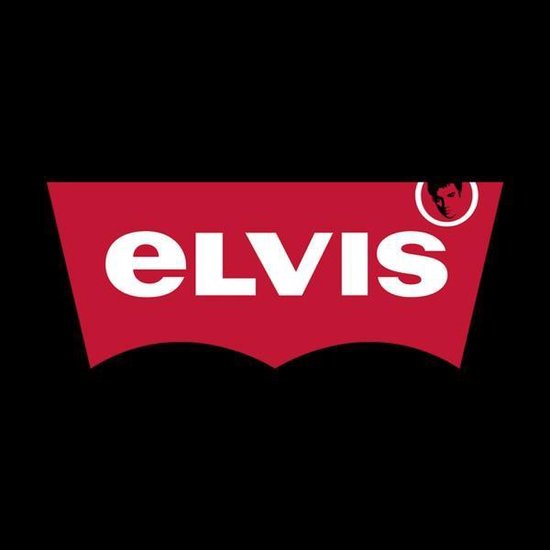 T-shirt V Elvis naar Levi's - Zwart - V 