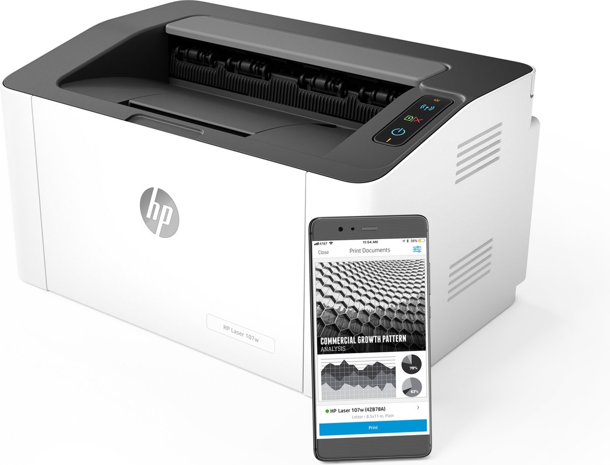 HP Laser 107w - Mono Laserprinter | bol.com