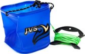 JVS Water Emmer met Koord - Blauw - Watertas - Opvouwbaar - PVC